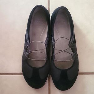 Dansko Black Leather Flats